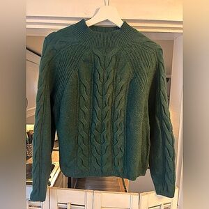 Banana Republic Green Cable Knit Sweater
